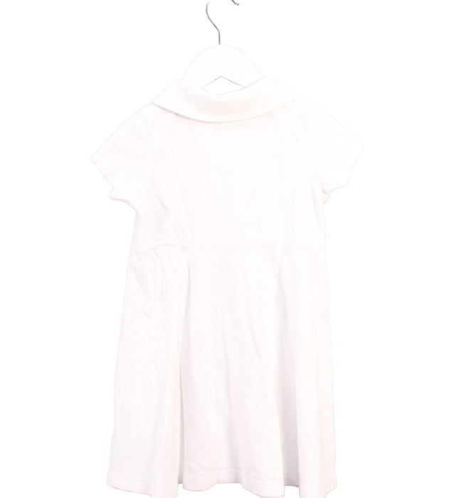 A White Short Sleeve Dresses from Momonittu in size 6T for girl. (Back View)