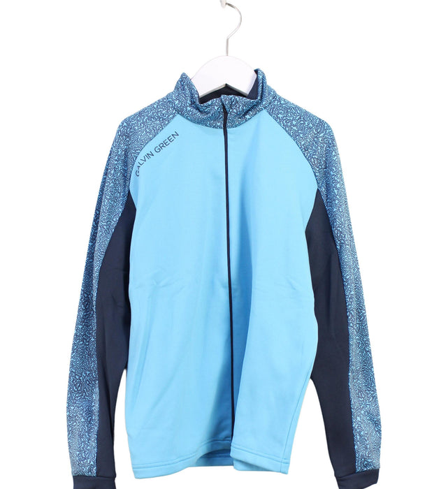 A Blue Lightweight Jackets from Galvin Green in size 10Y for boy. (Front View)