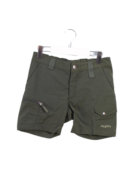 A Green Shorts from Haglöfs in size 7Y for boy. (Front View)