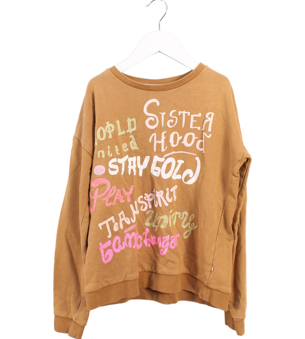 A Brown Crewneck Sweatshirts from Molo in size 12Y for girl. (Front View)