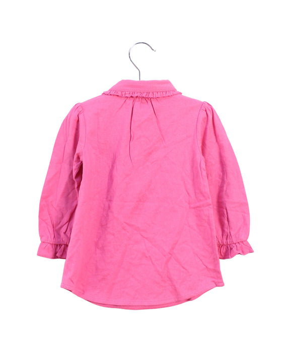 A Pink Long Sleeve Polos from Ralph Lauren in size 6-12M for girl. (Back View)