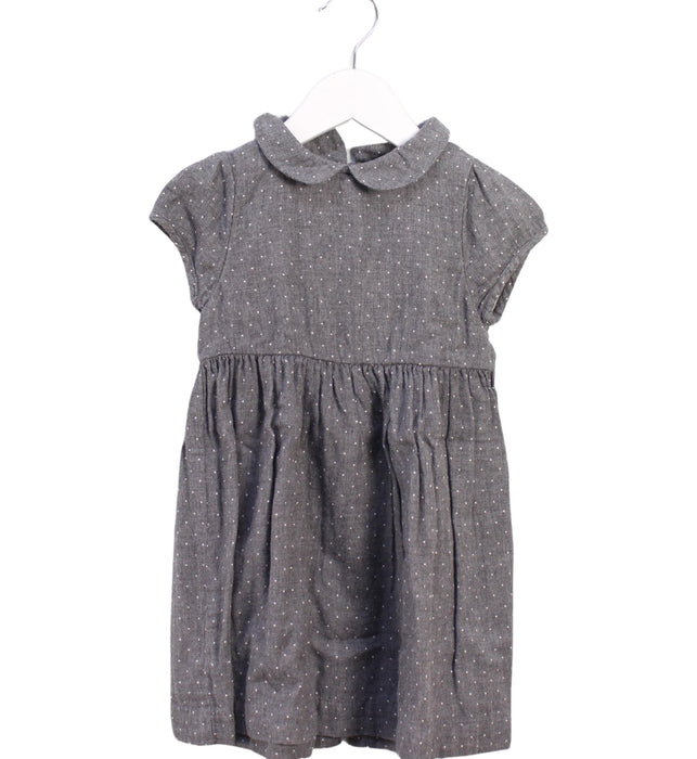 A Grey Short Sleeve Dresses from Jacadi in size 3T for girl. (Front View)