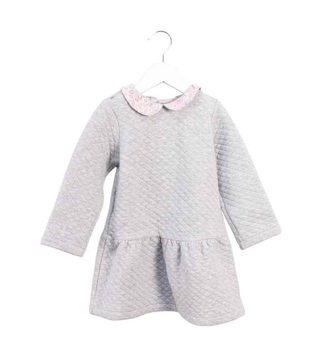 A Grey Long Sleeve Dresses from Jacadi in size 3T for girl. (Front View)