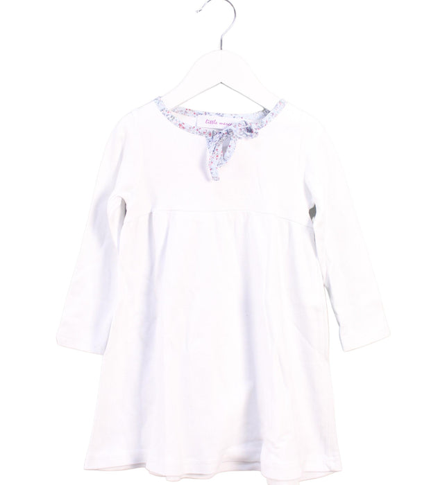 A White Long Sleeve Dresses from Little Mercerie in size 2T for girl. (Front View)