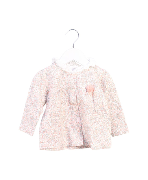 A Pink Long Sleeve Tops from Tartine et Chocolat in size 6-12M for girl. (Front View)