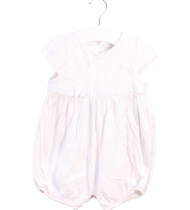 A Pink Short Sleeve Rompers from Ralph Lauren in size 12-18M for girl. (Front View)