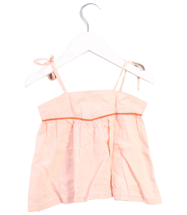 A Peach Sleeveless Tops from Excuse My French in size 2T for girl. (Back View)
