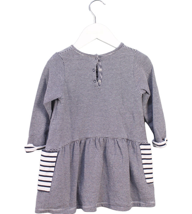 A Black Long Sleeve Dresses from Petit Bateau in size 2T for girl. (Back View)