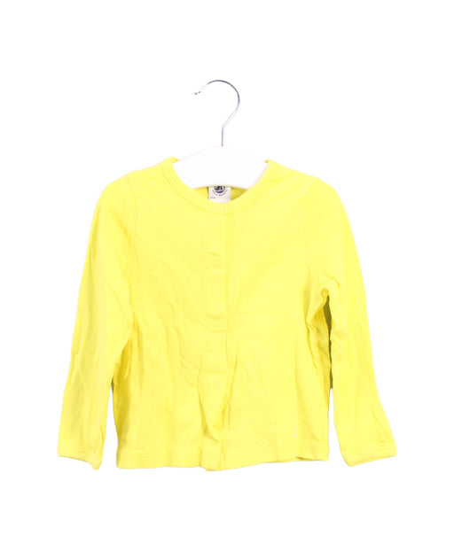 A Yellow Cardigans from Petit Bateau in size 2T for girl. (Front View)