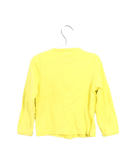 A Yellow Cardigans from Petit Bateau in size 2T for girl. (Back View)