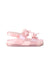 A Pink Sandals from Mini Melissa in size 3T for girl. (Back View)