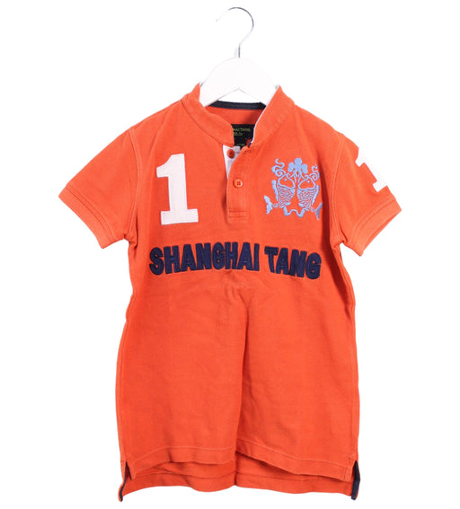 A Orange Short Sleeve Polos from Shanghai Tang in size 6T for boy. (Front View)