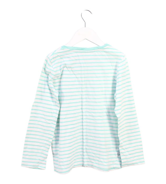 A Green Long Sleeve Tops from Seed in size 7Y for girl. (Back View)