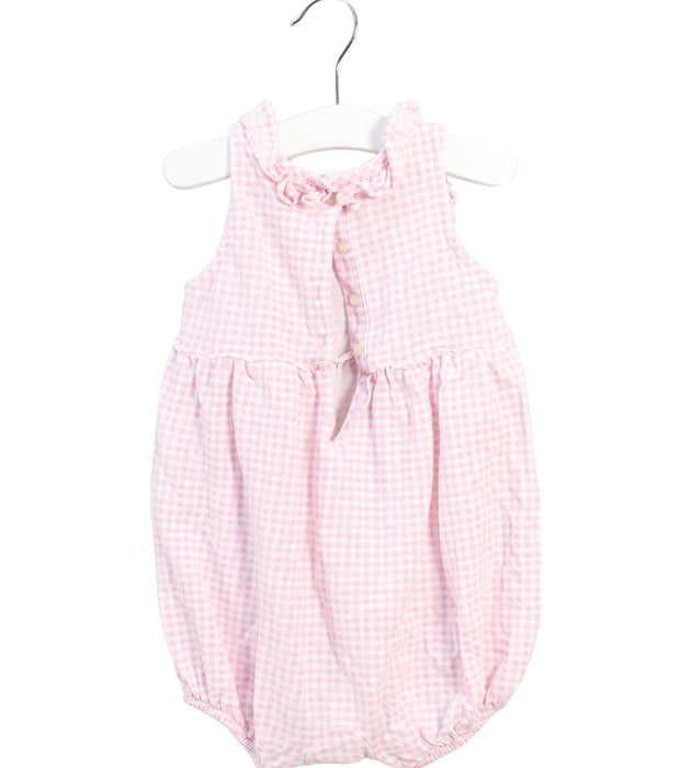 A Pink Sleeveless Rompers from Ralph Lauren in size 12-18M for girl. (Front View)