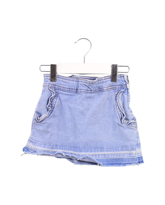 A Blue Short Skirts from Seed in size 4T for girl. (Front View)