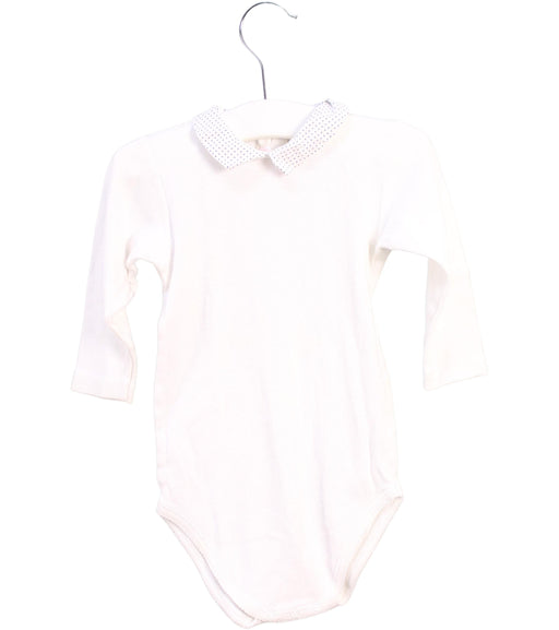 A White Long Sleeve Bodysuits from Bonpoint in size 12-18M for girl. (Front View)