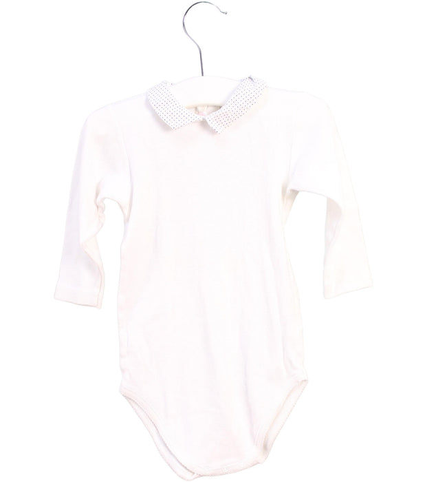 A White Long Sleeve Bodysuits from Bonpoint in size 12-18M for girl. (Front View)