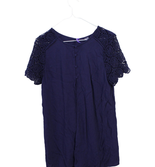 A Navy Short Sleeve Tops from Seraphine in size XS for maternity. (Front View)