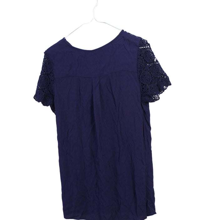 A Navy Short Sleeve Tops from Seraphine in size XS for maternity. (Back View)