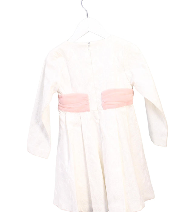 A White Long Sleeve Dresses from As Little As in size 3T for girl. (Back View)