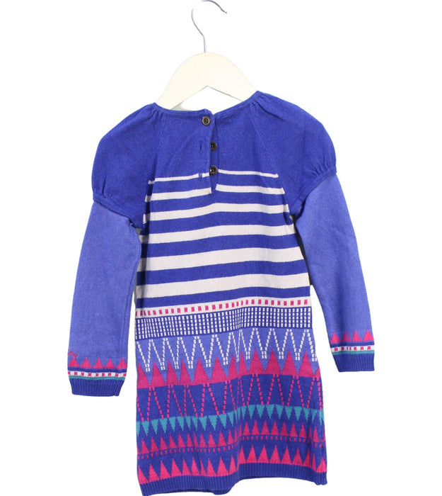 A Blue Sweater Dresses from Catimini in size 3T for girl. (Back View)