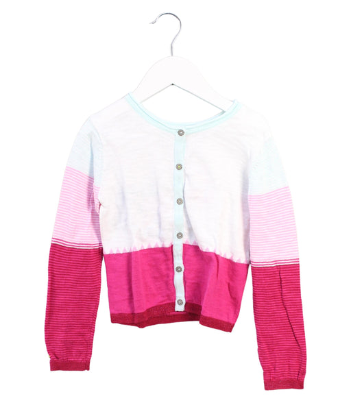 A Pink Cardigans from Catimini in size 6T for girl. (Front View)