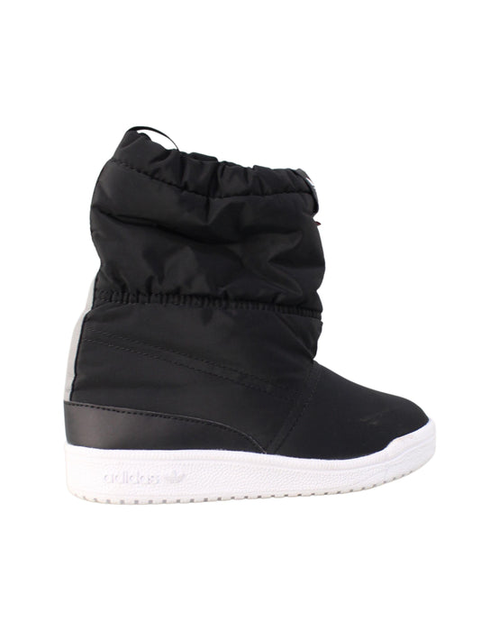 A Black Winter Boots from Adidas in size 6T for girl. (Back View)