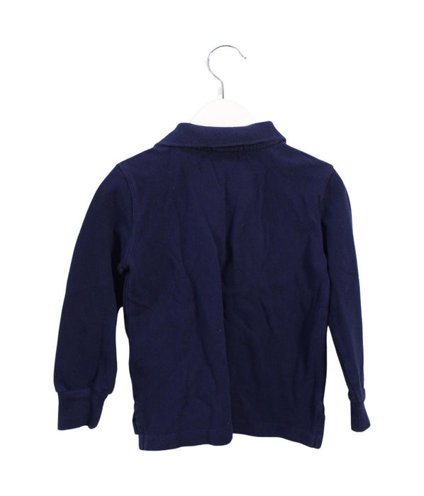 A Navy Long Sleeve Polos from Polo Ralph Lauren in size 3T for boy. (Back View)