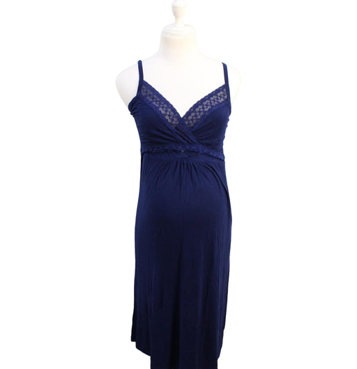 A Navy Nightgowns from Belabumbum in size S for maternity. (Front View)