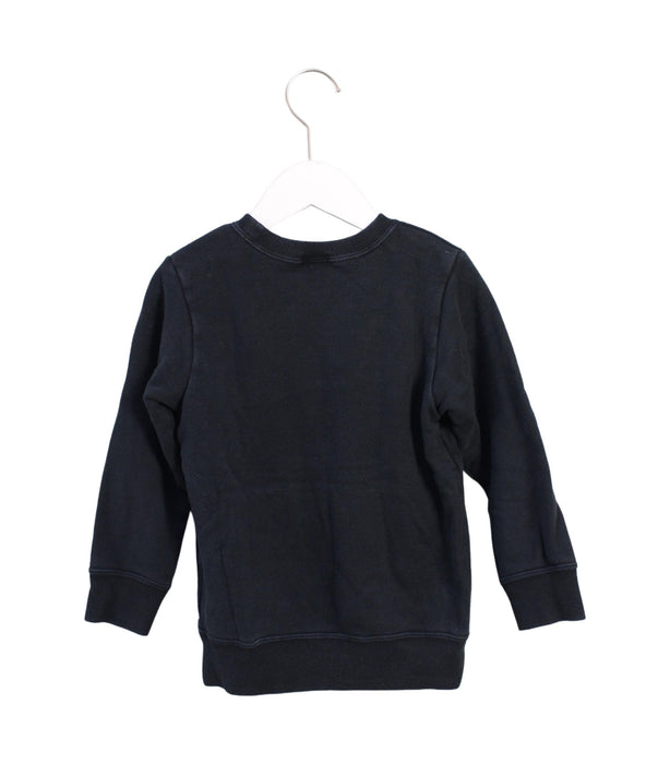 A Navy Crewneck Sweatshirts from Miki House in size 5T for boy. (Back View)