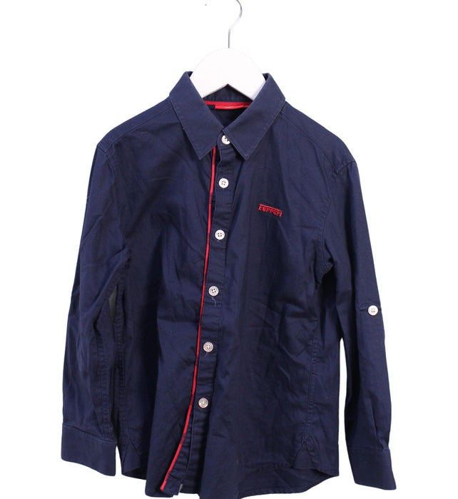 A Navy Shirts from Ferrari in size 6T for boy. (Front View)