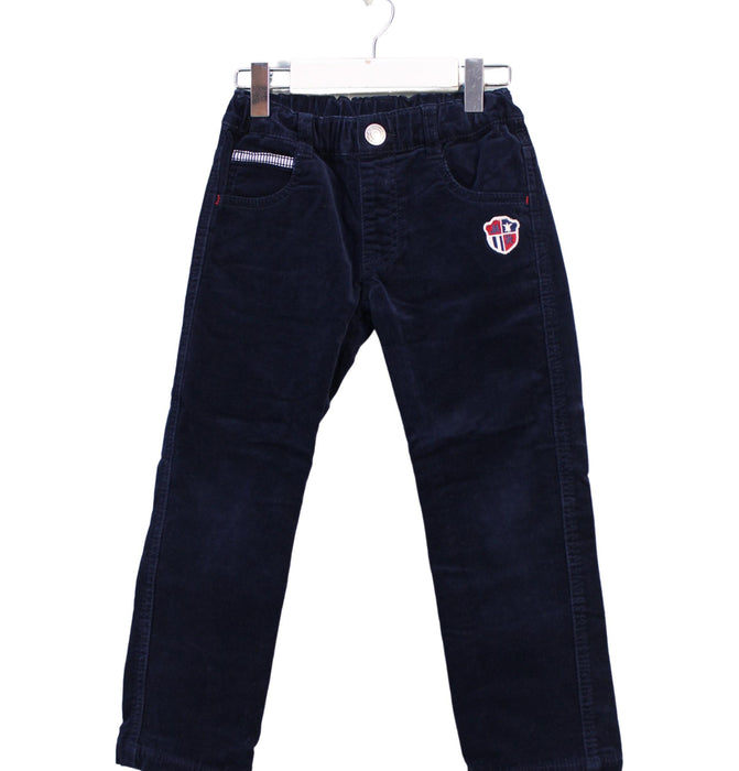 A Navy Casual Pants from Miki House in size 4T for boy. (Front View)