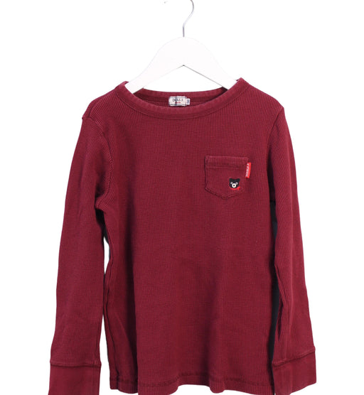 A Red Long Sleeve Tops from Miki House in size 7Y for boy. (Front View)