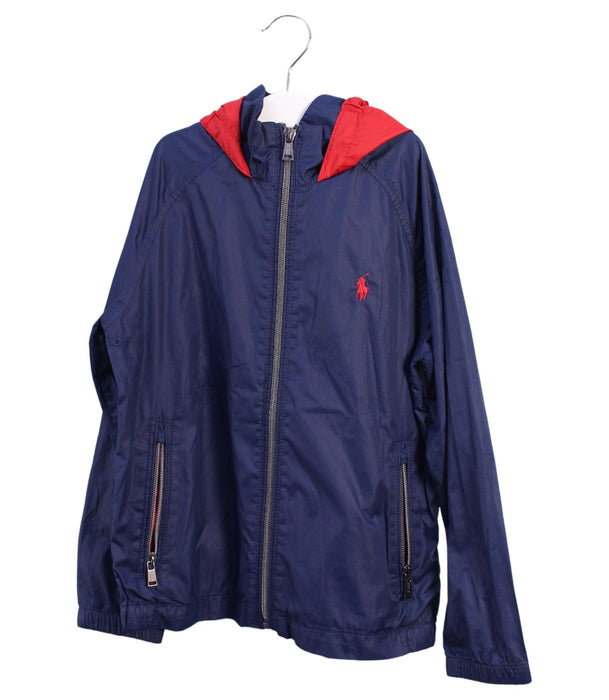 A Blue Lightweight Jackets from Polo Ralph Lauren in size 6T for boy. (Front View)