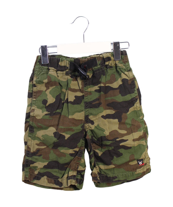 A Green Shorts from Miki House in size 5T for boy. (Front View)