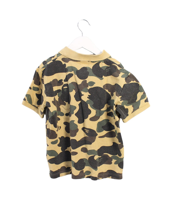 A Beige Short Sleeve Polos from BAPE KIDS in size 7Y for boy. (Back View)