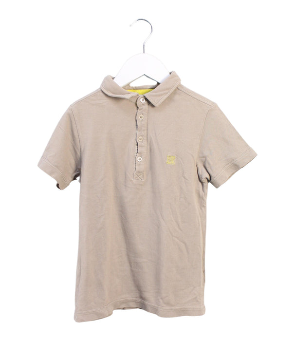 A Grey Short Sleeve Polos from Fendi in size 6T for boy. (Front View)