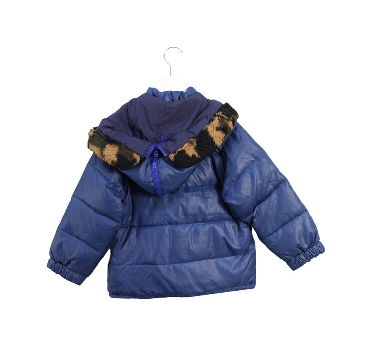 A Blue Puffer/Quilted Jackets from BAPE KIDS in size 2T for boy. (Back View)