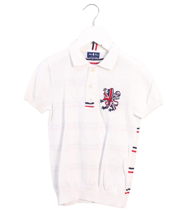 A White Short Sleeve Polos from Nicholas & Bears in size 3T for boy. (Front View)