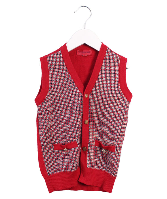 A Red Sweater Vests from Nicholas & Bears in size 3T for boy. (Front View)