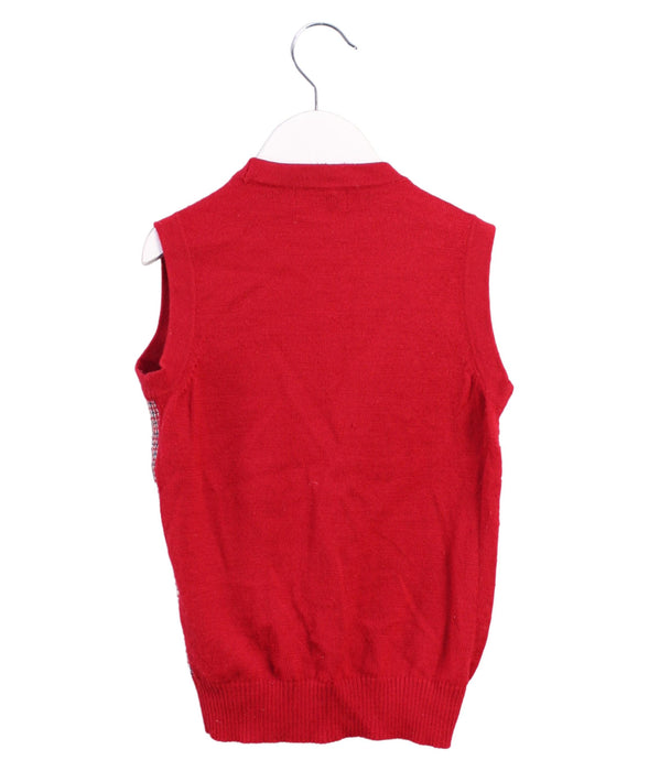 A Red Sweater Vests from Nicholas & Bears in size 3T for boy. (Back View)