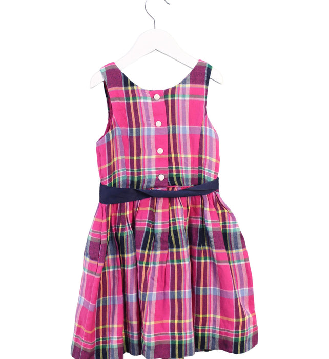 A Pink Sleeveless Dresses from Polo Ralph Lauren in size 4T for girl. (Back View)