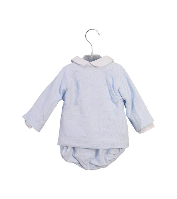 A Blue Long Sleeve Tops from Babidu in size 3-6M for girl. (Back View)