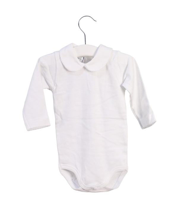 A White Long Sleeve Bodysuits from Babidu in size 6-12M for girl. (Front View)