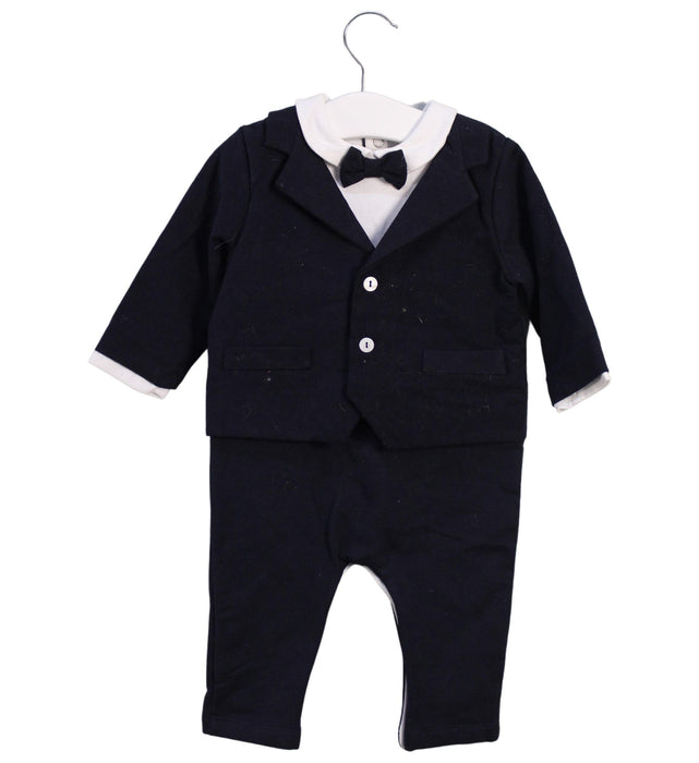 A Navy Long Sleeve Jumpsuits from Patachou in size 6-12M for boy. (Front View)