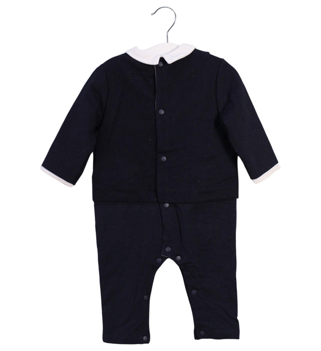 A Navy Long Sleeve Jumpsuits from Patachou in size 6-12M for boy. (Back View)