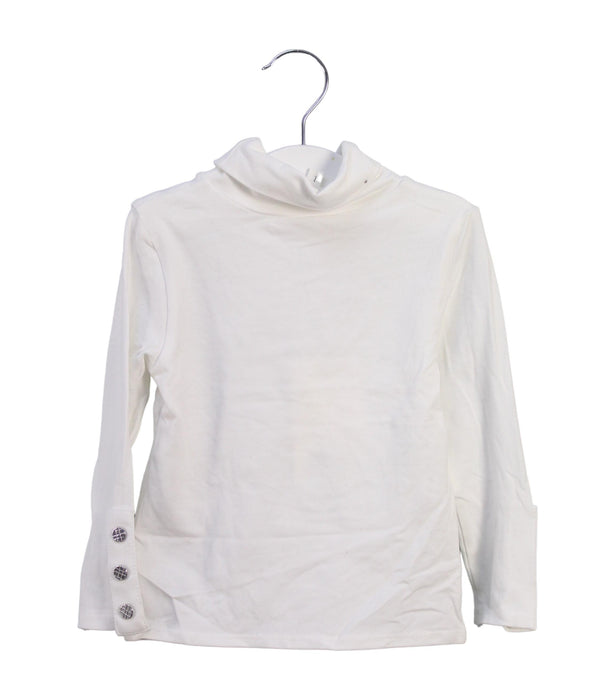 A White Long Sleeve Tops from Carrément Beau in size 2T for girl. (Back View)