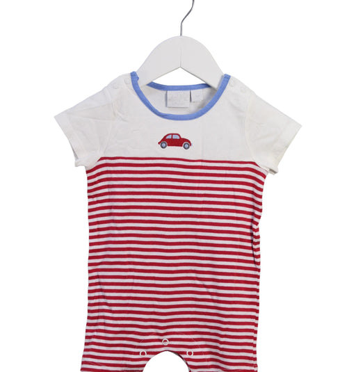 A Red Short Sleeve Rompers from Rachel Riley in size 6-12M for boy. (Front View)