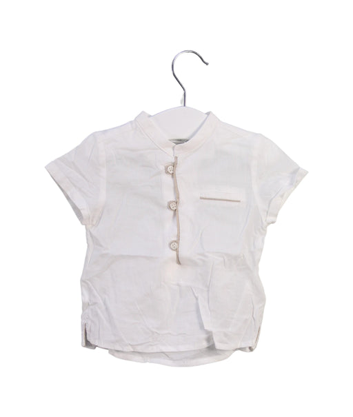 A White Short Sleeve Tops from Mayoral in size 6-12M for boy. (Front View)