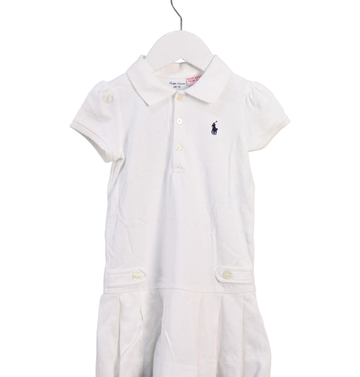 A White Short Sleeve Dresses from Ralph Lauren in size 18-24M for girl. (Front View)